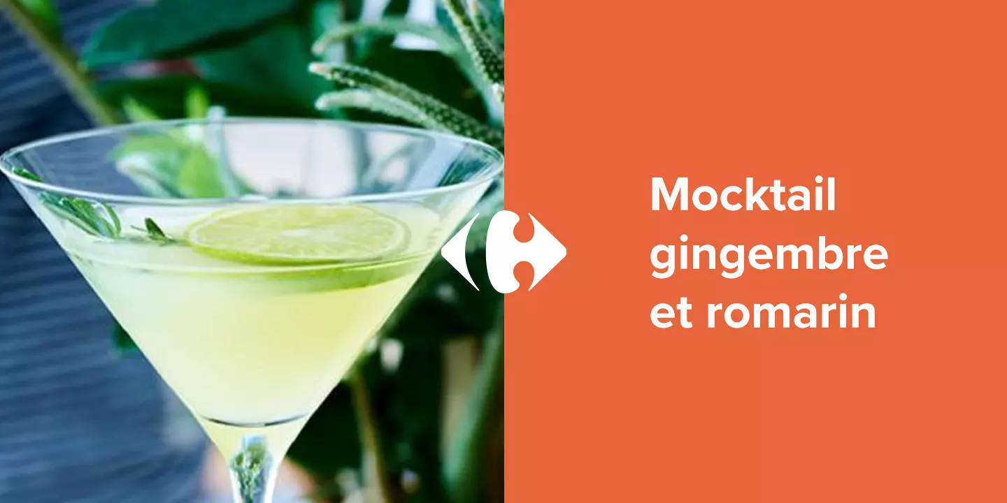 Mocktail gingembre et romarin